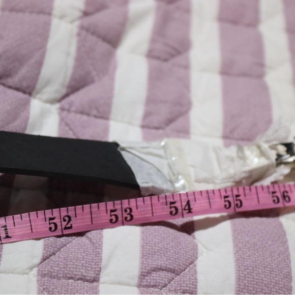 CJ Banks black adjustable belt with silver tone hardware, size 20/22 - Picture 3 of 6